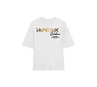Netflix Women's Kpop Demon Hunters Huntrix Golden Logo Oversized T-Shirt, White | Size: Small Netflix White S