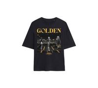 Netflix Women's Kpop Demon Hunters Huntrix Golden Stage Oversized T-Shirt, Black | Size: Medium Netflix Black M