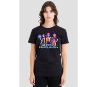 Netflix Women's Kpop Demon Hunters Huntrix Kpop Group T-Shirt, Black | Size: XL Netflix Black XL