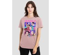 Netflix Women's Kpop Demon Hunters Huntrix Neon Comic Anime T-Shirt, Pink | Size: Medium Netflix Pink M
