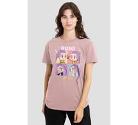 Netflix Women's Kpop Demon Hunters Huntrix Rumi Chibi Boxes T-Shirt, Pink | Size: 2XL Netflix Pink 2XL