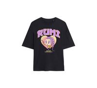 Netflix Women's Kpop Demon Hunters Huntrix Rumi Collegic Oversized T-Shirt, Black | Size: Small Netflix Black S