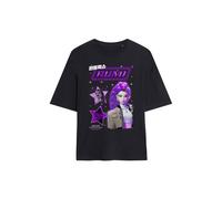 Netflix Women's Kpop Demon Hunters Huntrix Rumi Popstar Oversized T-Shirt, Black | Size: Large Netflix Black L