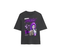 Netflix Women's Kpop Demon Hunters Huntrix Rumi Popstar Oversized T-Shirt, Charcoal | Size: Large Netflix Charcoal L