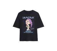 Netflix Women's Kpop Demon Hunters Huntrix Rumi Poster Oversized T-Shirt, Black | Size: Large Netflix Black L