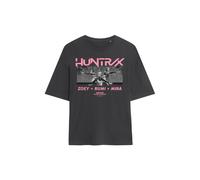 Netflix Women's Kpop Demon Hunters Huntrix Singing Zoey Rumi Mira Big T-Shirt, Charcoal | Size: Medium Netflix Charcoal M