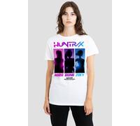 Netflix Women's Kpop Demon Hunters Huntrix Spotlights T-Shirt, White | Size: Large Netflix White L