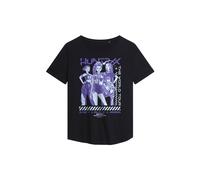 Kpop Demon Hunters Huntrix World Tour Posterized Ladies Fashion T Shirt, Black, Small