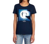 Netflix Women's Kpop Demon Hunters Rujinu Rumi & Jinu Moon Tee, Navy | Size: Large Netflix Navy L
