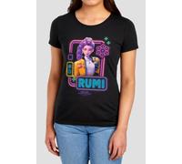 Netflix Women's Kpop Demon Hunters Rumi Glowing Lights T-Shirt, Black | Size: 2XL Netflix Black 2XL