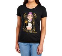 Netflix Women's Kpop Demon Hunters Rumi Golden Frame Tee, Black | Size: Medium Netflix Black M
