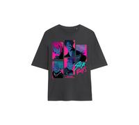 Netflix Women's Kpop Demon Hunters Saja Boys Demons Oversized T-Shirt, Charcoal | Size: Medium Netflix Charcoal M