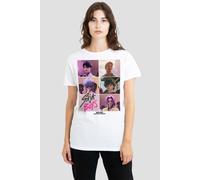 Netflix Women's Kpop Demon Hunters Saja Boys Era Grid T-Shirt, White | Size: Large Netflix White L