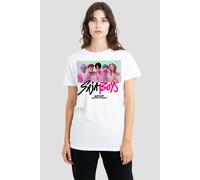 Netflix Women's Kpop Demon Hunters Saja Boys Photo Frame T-Shirt, White | Size: Medium Netflix White M