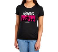 Netflix Women's Kpop Demon Hunters Saja Boys Pink Demons Tee, Black | Size: Large Netflix Black L