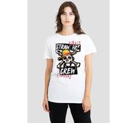 Netflix Women's One Piece Straw Hat Crew T-Shirt, White | Size: Medium Netflix White M