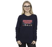 Netflix Women's Stranger Things Caricature Logo Sweatshirt in Navy | Size: Medium Netflix Navy M