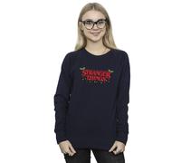 Netflix Women's Stranger Things Christmas Lights Sweatshirt in Navy | Size: Medium Netflix Navy M