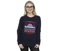 Netflix Women's Stranger Things Fair Isle Sweatshirt in Navy | Size: 2XL Netflix Navy 2XL