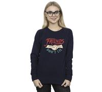 Netflix Women's Stranger Things Friends Don´t Lie Hands Sweatshirt in Navy | Size: Large Netflix Navy L