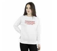 Netflix Women's Stranger Things Glow Logo Sweatshirt in White | Size: Large Netflix White L