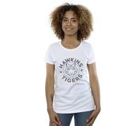 Netflix Women's Stranger Things Hawkins Grey Tiger Cotton T-Shirt in White | Size: Medium Netflix White M
