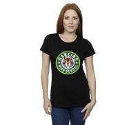 Netflix Women's Stranger Things Hawkins Tiger Circle Cotton T-Shirt in Black | Size: Small Netflix Black S