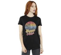 Netflix Women's Stranger Things LA Gradient Cotton Boyfriend T-Shirt in Black | Size: Small Netflix Black S