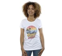 Netflix Women's Stranger Things LA Gradient Cotton T-Shirt in White | Size: Small Netflix White S
