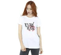 Netflix Women's The Witcher Evil Is Evil Cotton Boyfriend T-Shirt in White | Size: Small Netflix White S