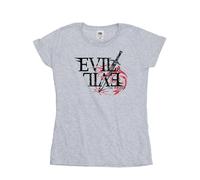 Netflix Women's The Witcher Evil Is Evil Cotton T-Shirt in Grey | Size: Large Netflix Grey L