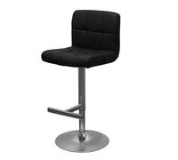 netfurniture Bartok Adjustable Brushed Chrome Bar Stool Cream Padded Seat netfurniture Cream