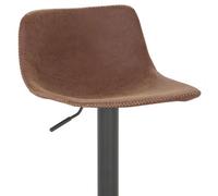 netfurniture Belmont Bar Stool Brown with Matt Black Frame Swivel Seat netfurniture Brown