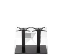 netfurniture Black Cast Iron Rectangular Table Base - Twin - Coffee Height 480mm netfurniture Black
