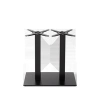 netfurniture Black Cast Iron Rectangular Table Base - Twin - Height - 730 mm netfurniture Black