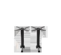 netfurniture Black Cruciform Table Base - Twin - Coffee Height - 480 Mm netfurniture Black