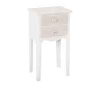 netfurniture Jewel 2 Drawer Bedside Table in White netfurniture White