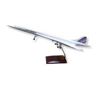 netfurniture Model Plane Concorde Air France Replica Realistic Large Scale with Voice Automated Lights in White netfurniture White