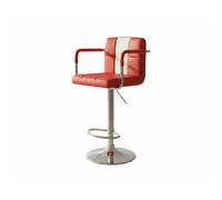 netfurniture Pair Tarina Retro American Diner Bar Stools Red Padded Adjustable netfurniture Red