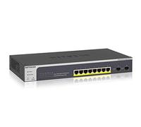 NETGEAR 10-Port Gigabit Ethernet Smart Managed Pro PoE Switch (GS510TLP) - with 8 x PoE+ @ 75W, 2 x 1G SFP, Desktop/Rackmount, and ProSAFE Lifetime Protection, Black