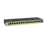 NETGEAR 16 Port PoE Gigabit Switch (GS116PP) - Unmanaged Network Switch - 16 x PoE+ @ 183 W Upgradeable, Desktop, Wall Mount or Rackmount, and Limited