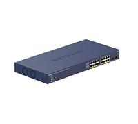 NETGEAR 18-Port PoE Gigabit Ethernet Smart Switch (GS716TPP) - Managed, Optional Insight Cloud Management, 16 x PoE+ @ 300W, 2 x 1G SFP, Desktop or Rackmount, and Limited Lifetime Protection