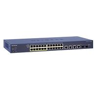NETGEAR 24-Port Fast Ethernet Smart Managed Pro Switch, Rackmount, PoE 100w, ProSAFE Lifetime Protection (FS728TLP-100NAS)
