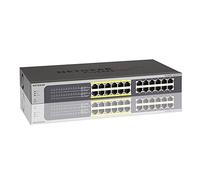 NETGEAR 24-Port Gigabit Ethernet Smart Managed Plus PoE Network Switch, Hub, Internet Splitter (JGS524PE) - with 12 x PoE @ 100W, Desktop/Rackmount, and ProSAFE Lifetime Protection, Black
