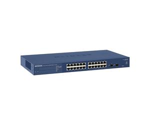 NETGEAR 26-Port Gigabit Ethernet Smart Switch (GS724Tv4) - Managed, with 24 x 1G