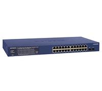 NETGEAR 26-Port PoE Gigabit Ethernet Smart Switch (GS724TPP) - Managed with 24 x PoE+ @ 380W, 2 x 1G SFP, Desktop/Rackmount, and ProSAFE Lifetime Protection
