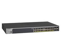 NETGEAR 28-Port PoE Gigabit Ethernet Smart Switch (GS728TPP) - Managed, Optional Insight Cloud Management, 24 x PoE+ @ 380W, 4 x 1G SFP, Desktop or Rackmount, and Limited Lifetime Protection