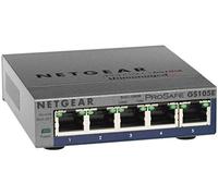 NETGEAR 5 Port Gigabit Ethernet Managed Network Switch (GS105E) - Ethernet Splitter - Ethernet Hub - Plug-and-Play - Silent Operation - Desktop or Wall Mount
