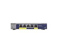 NETGEAR 5-Port Gigabit Ethernet Smart Managed Plus PoE Network Switch, Hub, Internet Splitter (GS105PE) - with 2 x PoE PD Powered @ 19W Pass-thru, Desktop, and ProSAFE Lifetime Protection