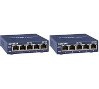 NETGEAR 5 Port Network Switch (GS105) | Unmanaged Gigabit Switch | Ethernet Splitter | Ethernet Splitter | Desktop or Wall Mount (Pack of 2)